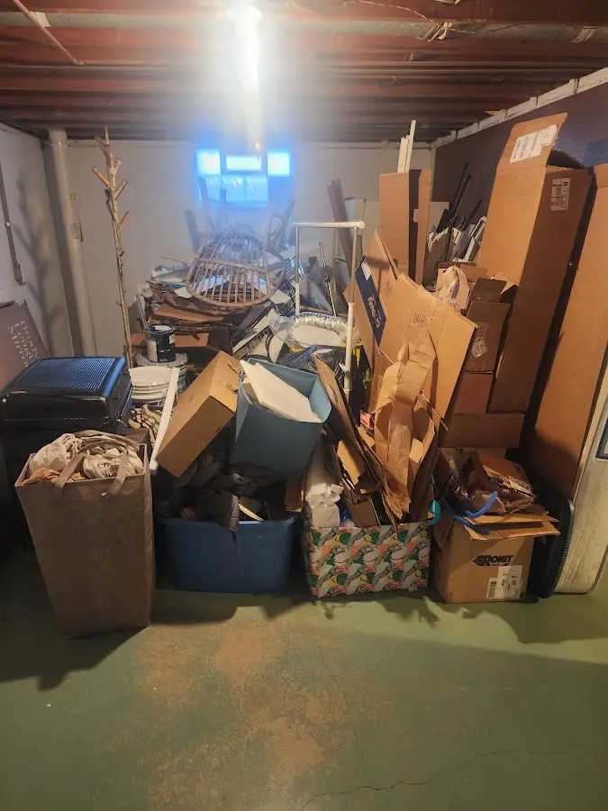 Roll-off dumpster container at job site for Cleanout Dumpster Rental in Karns